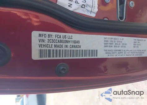 2022 Chrysler 300 S из США, поврежденный, VIN 2C3CCABG0NH116049